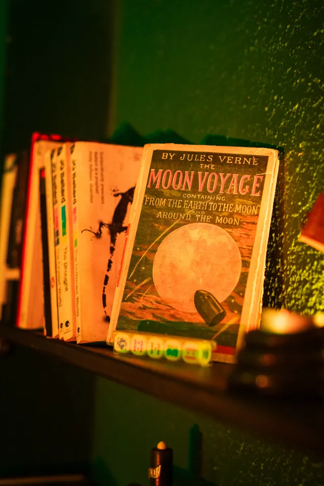 Vintage books on the shelf